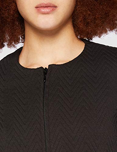 Vero Moda Vmmia Structure Long Zip Blazer Noos Chaqueta Punto, Negro (Black Black), 36 (Talla del Fabricante: X-Small) para Mujer