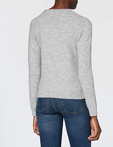 Vero Moda VMSIMONE LS V-Neck Blouse GA Boo Suéter, Gris Claro, M para Mujer