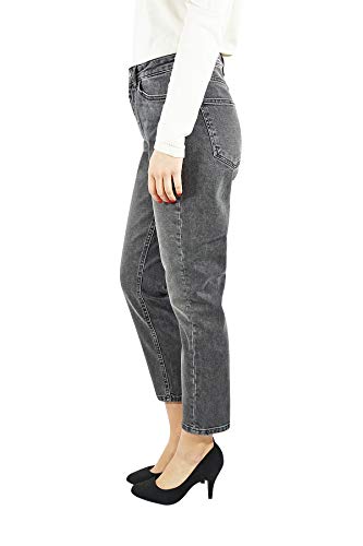 VERO MODA Vmsophia - Pantalones vaqueros ajustados para mujer, corte ajustado, cintura alta, para mujer, estilo desgastado, elástico, color: negro, longitud de entrepierna: L32, talla de pantalón: W29
