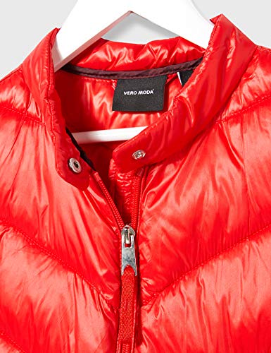 Vero Moda VMSORAYASIV Short Waistcoat Boos Chaleco guateado, Goji Berry, M para Mujer