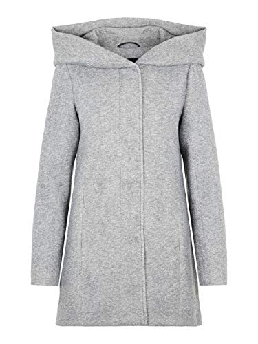 Vero Moda Vmverodona LS Jacket Noos Abrigo, Gris (Light Grey Melange Light Grey Melange), 36 (Talla del fabricante: X-Small) para Mujer