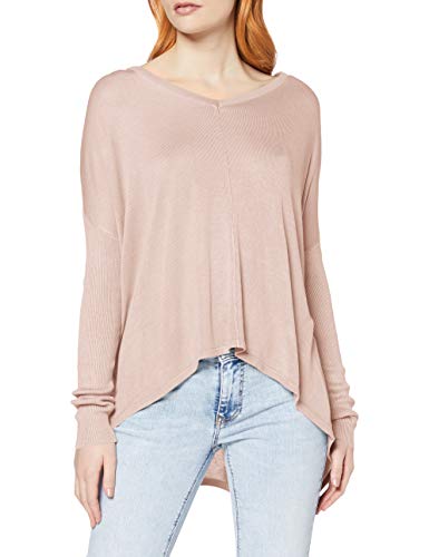 Vero Moda Vmvica LS Oversize Blouse Noos Ga Suéter, Rosa, M para Mujer