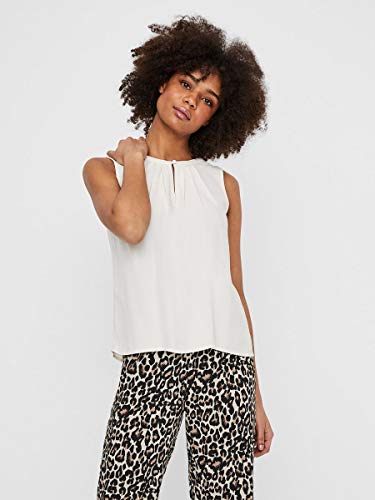 Vero Moda VMVIDA SL Top GA Vo Blusas, Abedul, S para Mujer