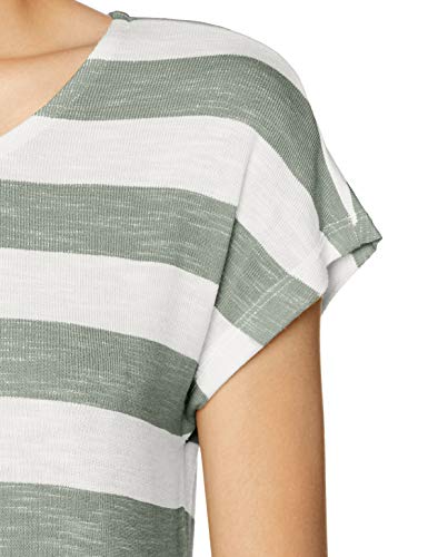 Vero Moda Vmwide Stripe S/l Top Noos Camiseta, Corona De Laurel, M para Mujer