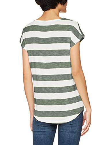 Vero Moda Vmwide Stripe S/l Top Noos Camiseta, Corona De Laurel, M para Mujer