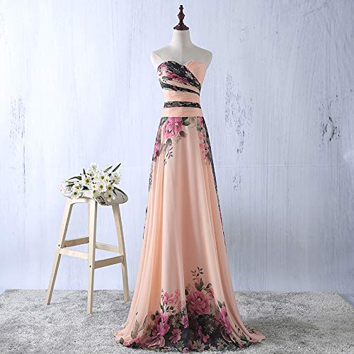 Vestido Mujer Largo - Elegante para Ceremonia y Eventos, Novia o Dama de Honor - para Fiesta Discoteca Moda Baile (4XL Busto 108cm, Beige)