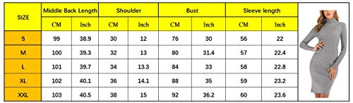 Vestido Punto Mujer Suéter Elegante para Suéter Cuello Alto Manga Larga para Mujer Pull-Over Tops Ropa Mujer Primavera Otoño Invierno Casual