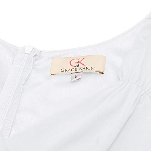 Vestido Vintage para Mujeres sin Mangas Cuello V de Fiesta Cóctel Rockabilly Clásico 2XL CL010698-7