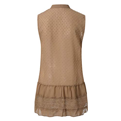 Vestidos Cortos Playa Mujer SUNNSEAN Vestidos Casual Tallas Grandes Blusas Elegantes Boho Liso Cuello V Vestidos sin Manga Mini Falda Moda Playeros Verano Vestidos Cortos Traje de Vestir