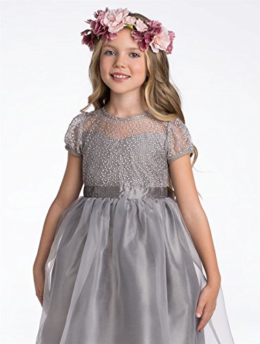 Vestidos de niña, vestidos con flores, para dama de honor, de 18 meses a 7 años, de Paisley of London Gris gris 2-3 Años