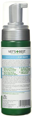 Vet's Best Baño para Gatos sin Agua | Champú seco sin Enjuague para Gatos | Fórmula Natural | 4 oz