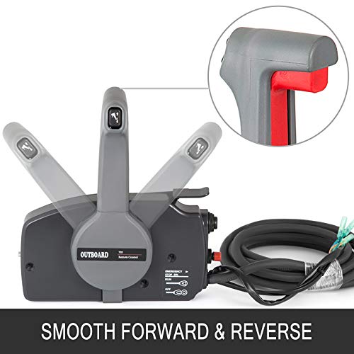 VEVOR Fueraborda Montaje Lateral, La Caja De Control Remoto Externo del Acelerador, La Caja De Control Remoto, para Un Cable de 10 Pines, Motor Fueraborda, Motor Barco, Caja de Control Remoto 703