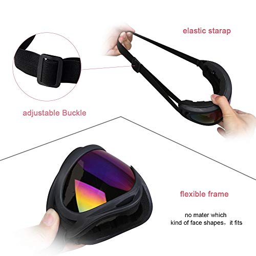 Vicloon Gafas de Nieve a Prueba de Viento UV400 Ciclismo Moto Snowmobile Ski Goggles Eyewear Deportes Gafas de Seguridad de Protección 2pcs