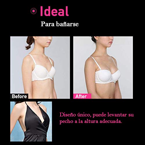 VicSec Sujetador Adhesivo Silicona, Copa Invisible Push Up sin Tirantes Nudebra uso en Vestido de Boda, Vestido de Noche, Festivales para Mujer Sostén Cómodo Reutilizable