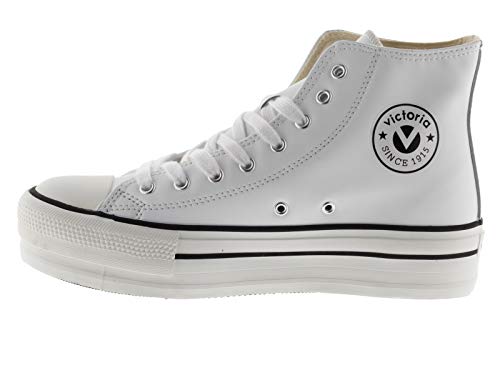 victoria Plataforma VICTORIA Basket Doble Botin Vegana 1061107-WOMEN para Niñas Adolescentes Blanco 41