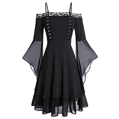 Victoriano Mujer Vintage Manga Larga Navidad Vestidos de Gala Halloween Mujer Novia Fiesta Navidad goticos Halloween Mujer Vestidos Informales Invierno Largos de Fiesta Medievales Medievales
