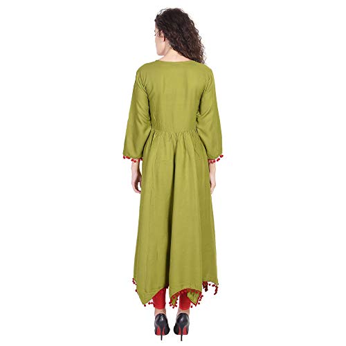 Vihaan IMPEX Vestidos de Fiesta Mujer Vestidos de Fiesta Mujer Largos Vestido Fiesta Mujer Vestidos de Fiesta Tunica Mujer India Kurti India Mujer Vestidos Tunica Mujer VIKU8024_L