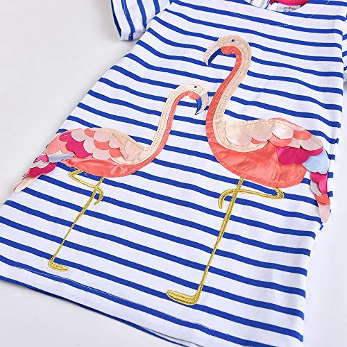 VIKITA Vestidos T-Shirt Manga Corta Algodón Casual Niñas JM6851 5T