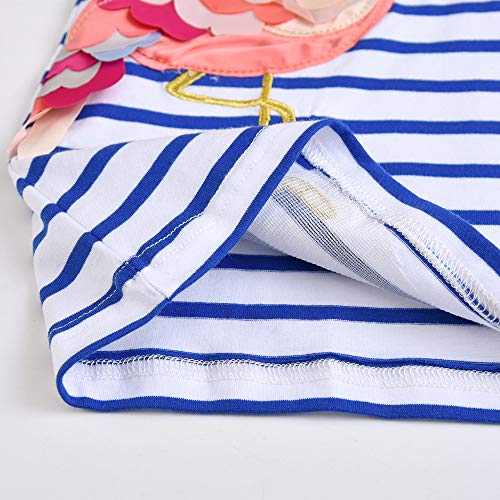 VIKITA Vestidos T-Shirt Manga Corta Algodón Casual Niñas JM6851 5T