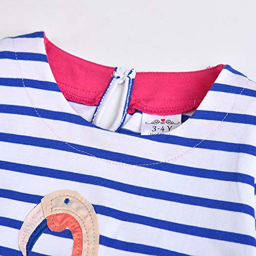 VIKITA Vestidos T-Shirt Manga Corta Algodón Casual Niñas JM6851 5T