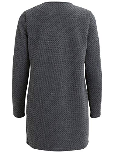 Vila Clothes Vinaja New Long Jacket-Noos Chaqueta Punto, Gris (Medium Grey Melange), 36 (Talla del Fabricante: Small) para Mujer