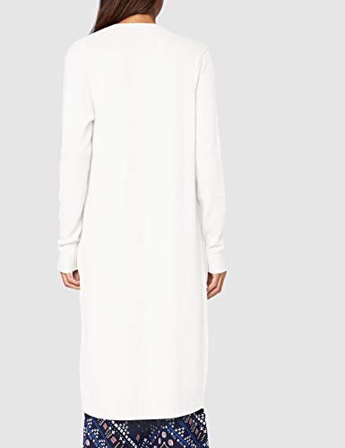 Vila Viril L/s Open Knit Cardigan-Noos Suéter, Alyssum Blanco, S para Mujer