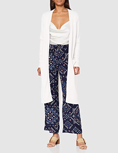 Vila Viril L/s Open Knit Cardigan-Noos Suéter, Alyssum Blanco, S para Mujer