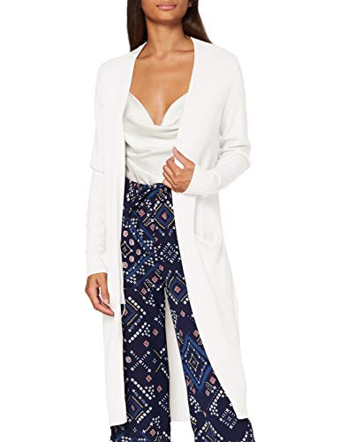Vila Viril L/s Open Knit Cardigan-Noos Suéter, Alyssum Blanco, S para Mujer