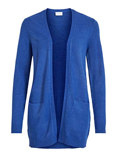 Vila VIRIL L/S Open Knit Cardigan-Noos Suéter, Azul Mazarine Detalle: Melange, S para Mujer