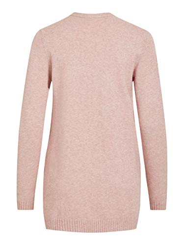 Vila VIRIL L/S Open Knit Cardigan-Noos Suéter, Pale Mauve, Detalles: Melange, XS para Mujer