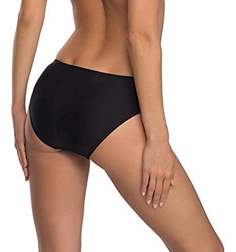 Viloree Bikini para mujer, parte inferior de bikini, estilo hipster, corte en V Negro 34