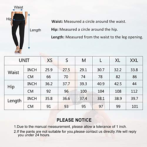 Vimbloom Pantalón Chándal Mujer Pantalones Deportivos Largos Pantalones Jogging Algodón Elastica con Bolsillos para Correr Jogger Casual Fitness VI946 (Negro, S)