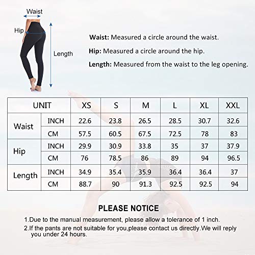 Vimbloom Pantalón Deportivo de Mujer Cintura Alta Leggings para Running Fitness Yoga Leggings VI263 (Negro, M)