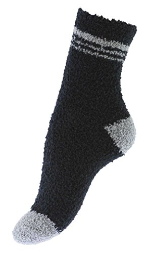 Vincent Creation® Pack de 4 pares de calcetines para dormir suaves en varios color con y sin rayas