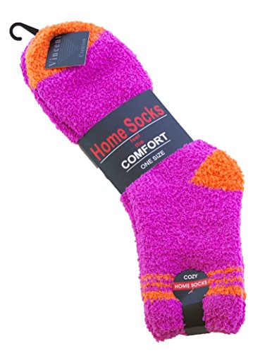 Vincent Creation Pack de 6 pares de calcetines para dormir suaves en varios color con rayas