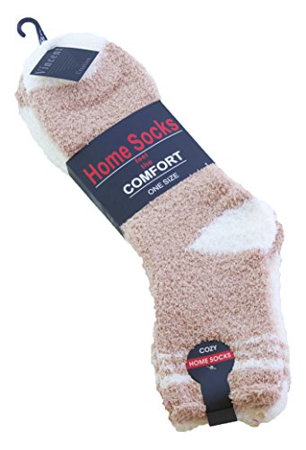 Vincent Creation Pack de 6 pares de calcetines para dormir suaves en varios color con rayas