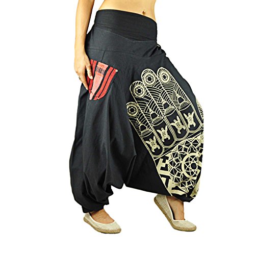 virblatt Pantalones Bombacho Mujer Yoga cagados como pantalón Chandal árabe - Entspannt SM