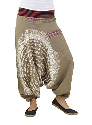 virblatt Pantalones Bombacho Mujer Yoga cagados como pantalón Chandal árabe - Nirvana BK SM