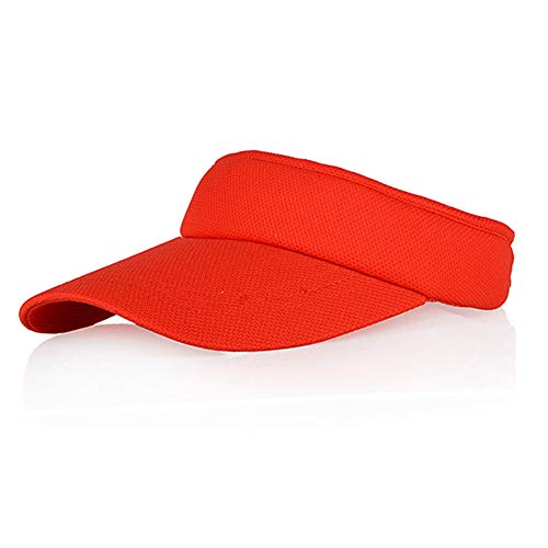 Viseras Rojo para Mujeres y Hombres, Banda de Sudor Larga y Gruesa Sombrero Ajustable para Practicar Ciclismo de Golf Tenis Correr para Correr y Otros Deportes
