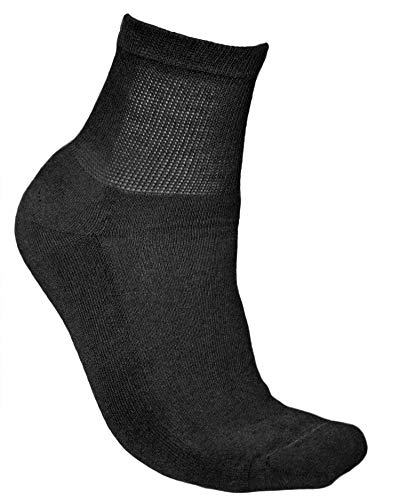 vitsocks Calcetines Acolchados Diabéticos Mujer (3 PARES) Pies Cansados Doloridos, negro, 35-38