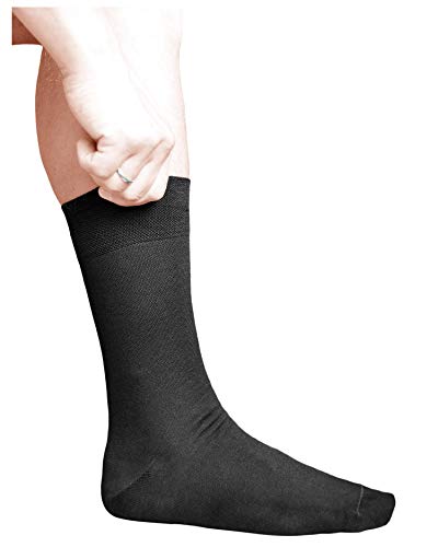 vitsocks Calcetines Ejecutivos 98% Algodón Hombre (3 PARES) Lisos, negro, 44-46