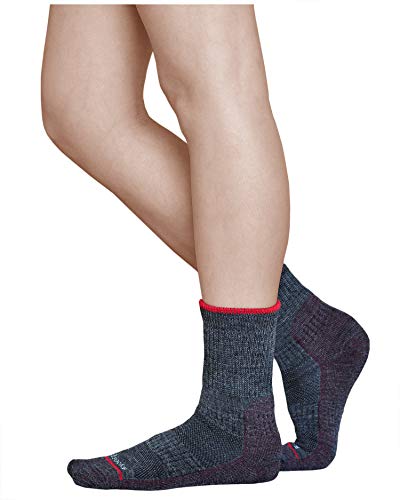 vitsocks Calcetines Lana Merino TREKKING Antiampollas Mujer, Senderismo Calientes, 2x pack: verde gris, 35-38