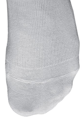 vitsocks Calcetines Sin Elástico 98% Algodón Mujer (3 PARES) Sin Presión Hinchazón Leve, blanco, 39-42