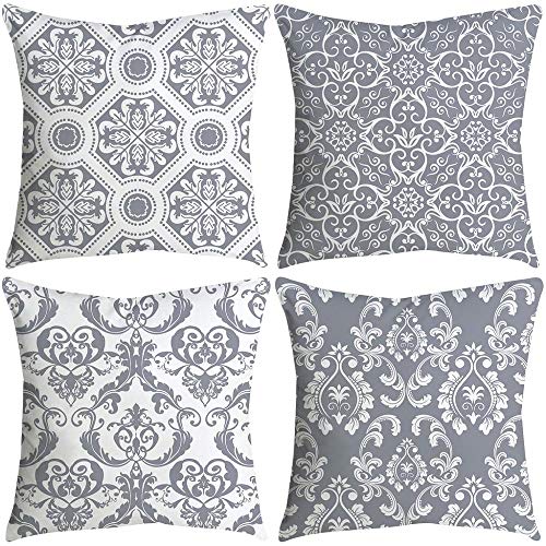 VJGOAL impresión de Moda hogar Decorativo Suave sofá cómodo Cojín Cuadrado Funda de Almohada 4 Piezas Conjunto(45_x_45_cm,Multicolor8)