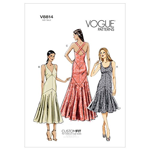VOGUE PATTERNS V8814 - Patrones de Costura para Vestidos de Mujer (Tallas 34 a 42)