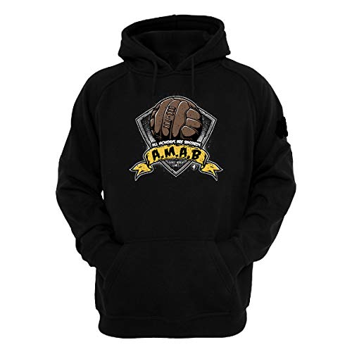 Volkspark Hamburg Streetwear Casuals Ultra Sudadera con Capucha AMAB, Negro, XX-Large