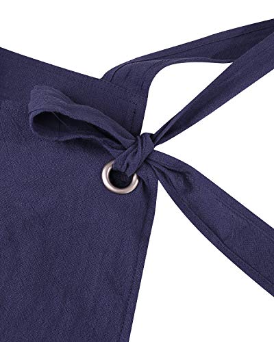 VONDA Women's Strappy Jumpsuits Overalls Casual Harem Wide Leg Dungarees Rompers B-Azul Marino M