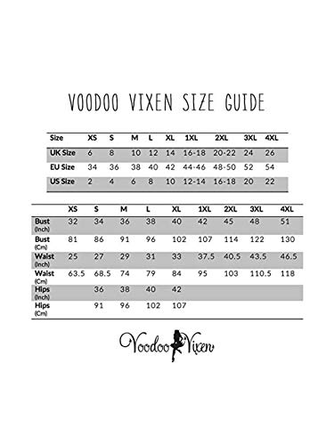 Voodoo Vixen Hailey Denim 4571 - Pantalones pirata para mujer azul XL