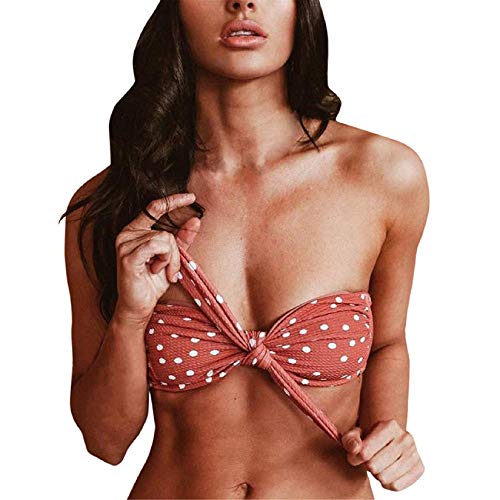 Voqeen Bikini Mujer Bikini con Estampado de Lunares Push-Up Traje de baño con Acolchado Traje de baño
