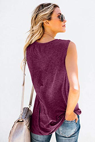 Voqeen Chaleco Sin Mangas para Mujer Cuello Redondo Buenas Vibes Arcoiris Impreso Casual Adolescentes Camiseta para Niñas Camiseta de Playa Blusa De Verano Camisetas De Tirantes